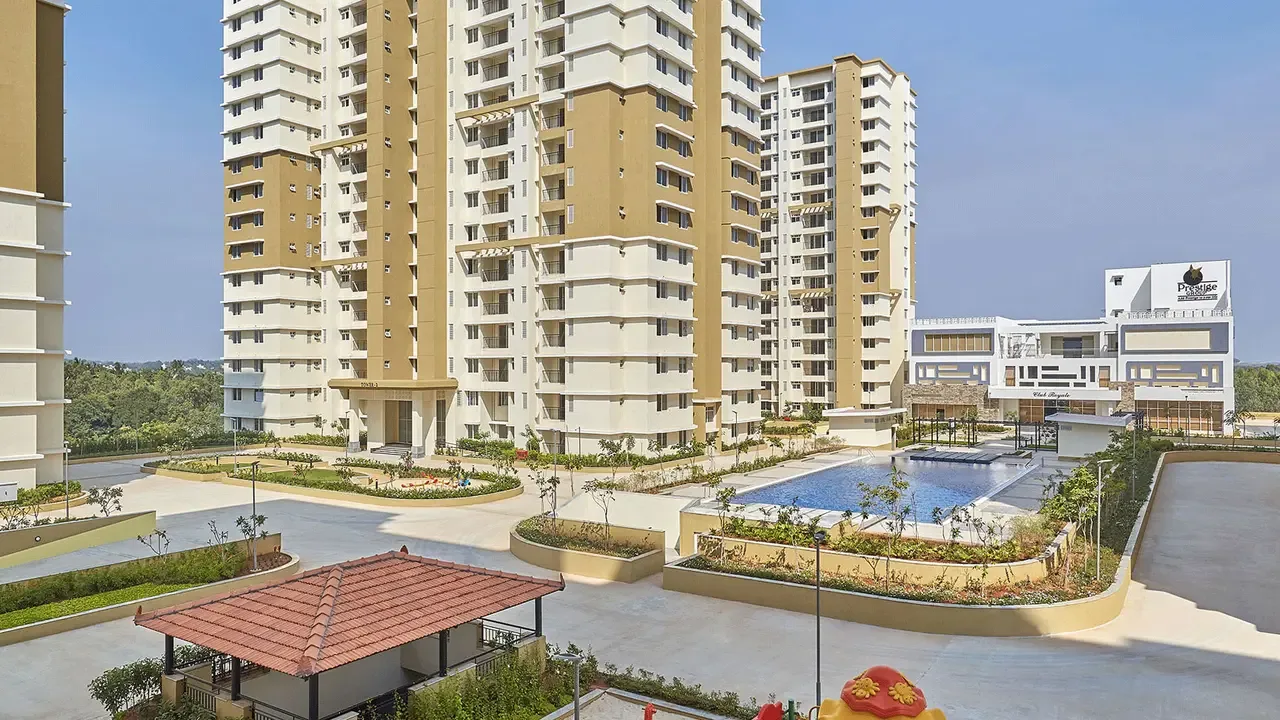 Homes and greenery at a Prestige Group community on Doddaballapur Road (artist's impression)